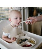 BabyOno háromrekeszes szilikon tányér tapadó aljú - bézs 1482/04