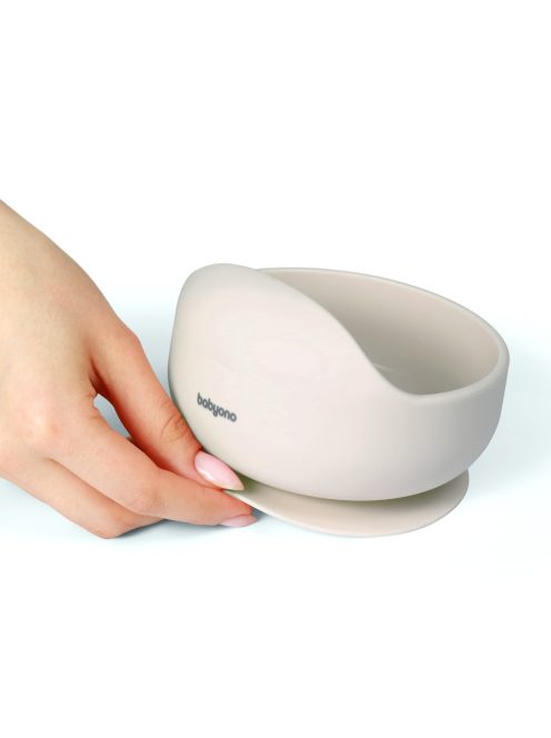 BabyOno tálka szilikon tapadó aljú - bézs 1481/04