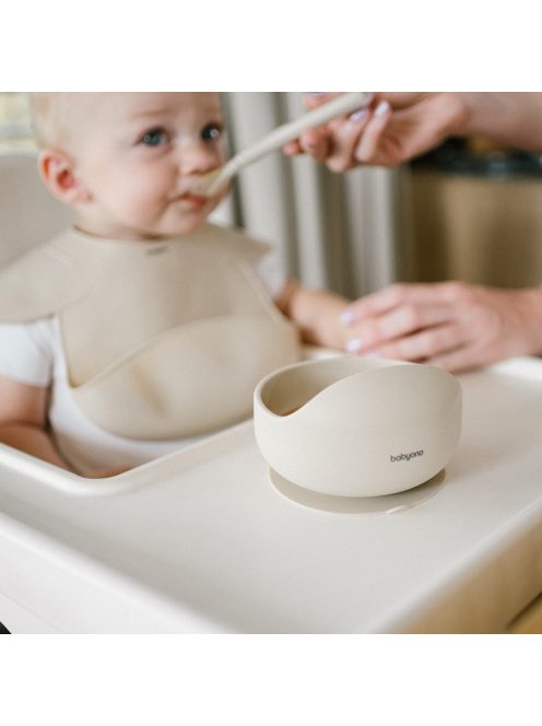 BabyOno tálka szilikon tapadó aljú - bézs 1481/04