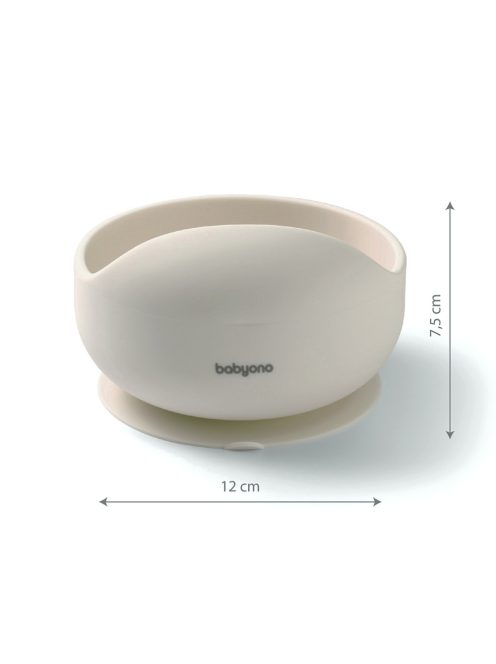 BabyOno tálka szilikon tapadó aljú - bézs 1481/04