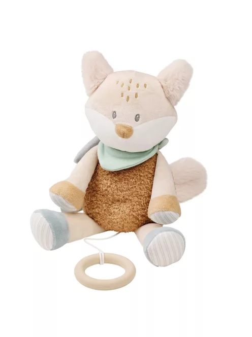 Nattou felhúzós zenélő játék plüss nagy Flo, Ernest and Oli - Flo, a róka