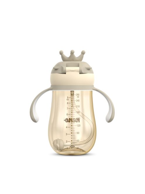 Neno szívószálas itatópohár MIO2 280ml - barna