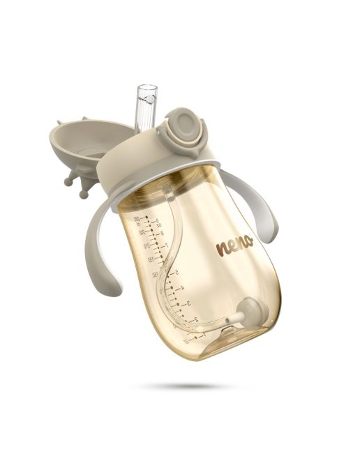 Neno szívószálas itatópohár MIO2 280ml - barna