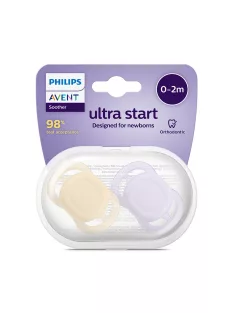   Philips AVENT Játszócumi Ultra Start 0-2hó lányos 2db - neutral