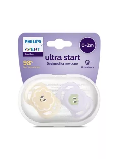   Philips AVENT Játszócumi Ultra Start 0-2hó lányos 2db - mintás
