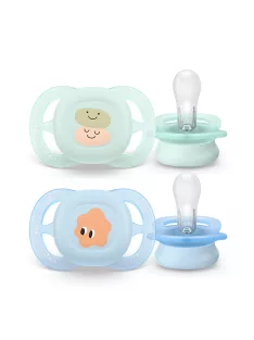   Philips AVENT Játszócumi Ultra Start 0-2hó fiús 2db - mintás