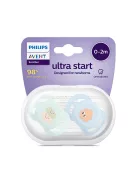 Philips AVENT Játszócumi Ultra Start 0-2hó fiús 2db - mintás