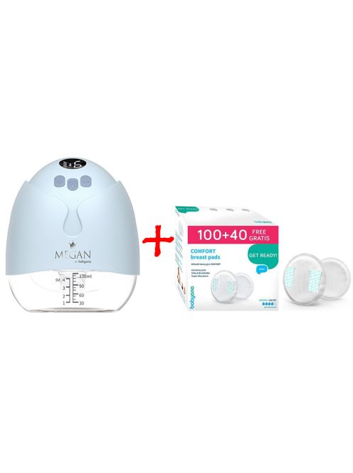 BabyOno Megan elektromos mellszívó, viselhető - 100 plusz 40db melltartóbetéttel 1001 - 296/140
