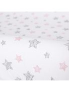 Ceba pelenkázólap huzat pamut (50x70-80) 2db/csomag - Candy pink pink csillagos