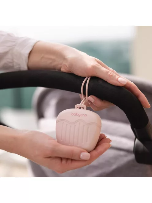 BabyOno Cumitartó tok 2cuminak szilikon - rózsaszín 1656/02