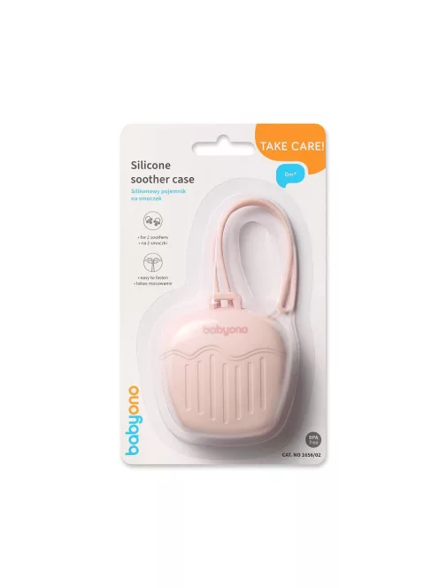 BabyOno Cumitartó tok 2cuminak szilikon - rózsaszín 1656/02
