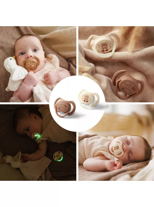 BabyOno Játszócumi szimmetrikus szilikon dupla Sweet Love 0-6 hó 1669/01