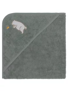 Fillikid Kapucnis törölköző 75x75 maci 1032-54 - zöld
