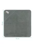 Fillikid Kapucnis törölköző 75x75 maci 1032-54 - zöld