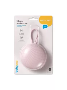   BabyOno Cumitartó tok 2 cuminak szilikon cipzárral - rózsaszín 1569/02