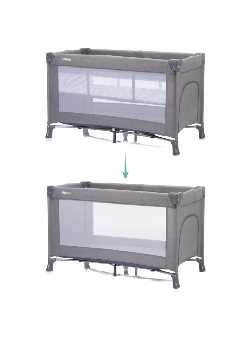 Fillikid Utazóágy Milano 120x60cm 4067-17 - szürke