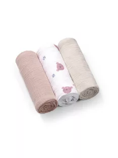   BabyOno Textilpelenka színes 3db gyűrt muszlin - szürke 828/03