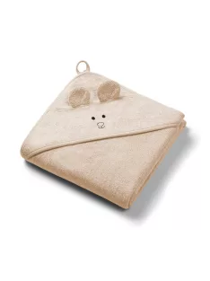   BabyOno Fürdőlepedő kapucnis bambusz 100x100cm egérfülekkel - sötét bézs 1553/06