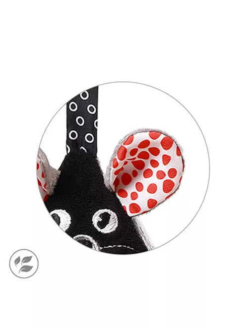 BabyOno Függő csörgő kontrasztos színekkel MOUSE 1676