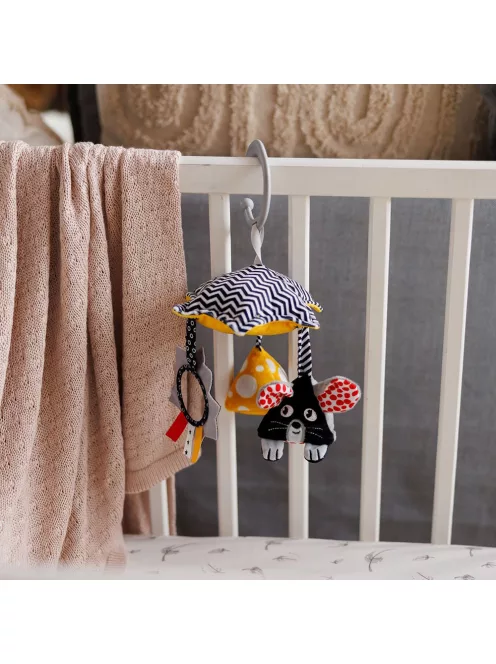 BabyOno Játék babakocsira kontrasztos színekben MOUSE 1678