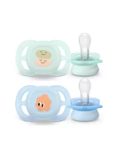   Philips AVENT Játszócumi Ultra Start 0-2hó fiús 2db - mintás