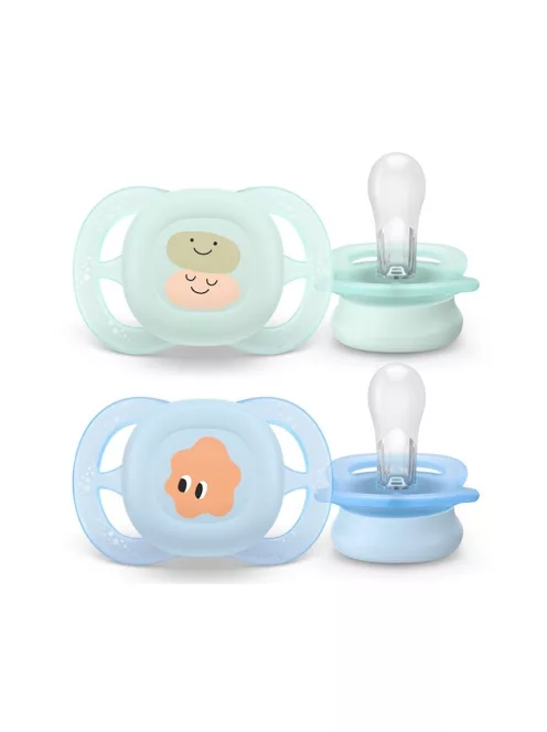 Philips AVENT Játszócumi Ultra Start 0-2hó fiús 2db - mintás
