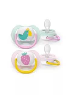   Philips AVENT Játszócumi Ultra Air 0-6hó lányos 2db - papagáj
