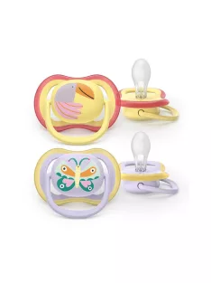   Philips AVENT Játszócumi Ultra Air 0-6hó lányos 2db - pillangó