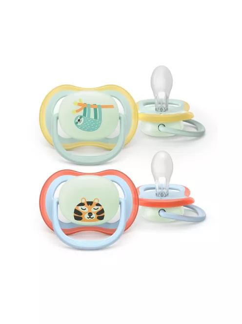 Philips AVENT játszócumi Ultra Air éjszakai lajhár 0-6hó lányos 2db