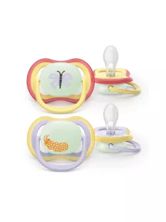   Philips AVENT játszócumi Ultra Air éjszakai pillangó 0-6hó lányos 2db