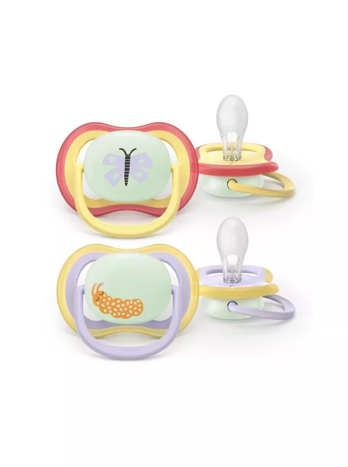 Philips AVENT játszócumi Ultra Air éjszakai pillangó 0-6hó lányos 2db
