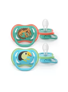   Philips AVENT Játszócumi Ultra Air 6-18hó fiús 2db - tigris