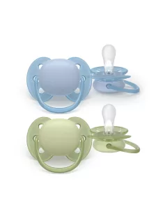   Philips AVENT Játszócumi Ultrasoft 0-6hó fiús 2db - neutral