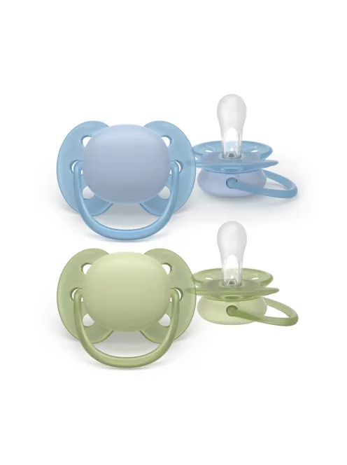 Philips AVENT Játszócumi Ultrasoft 0-6hó fiús 2db - neutral