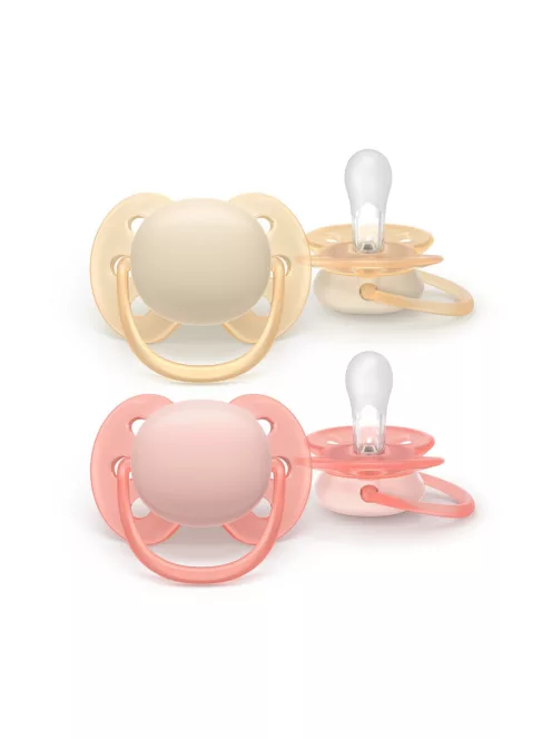 Philips AVENT Játszócumi Ultrasoft 0-6hó lányos 2db - neutral