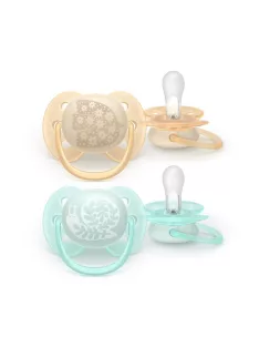   Philips AVENT Játszócumi Ultrasoft 0-6hó lányos 2db - mintás 