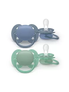  Philips AVENT Játszócumi Ultrasoft 6-18hó fiús 2db - neutral 
