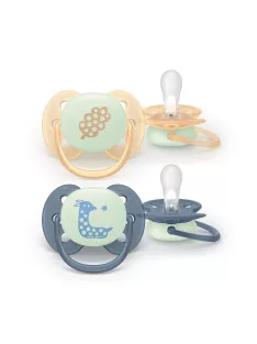   Philips AVENT Játszócumi Ultrasoft éjszakai 6-18hó fiús 2db - őzike