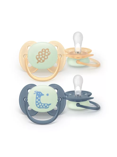 Philips AVENT Játszócumi Ultrasoft éjszakai 6-18hó fiús 2db - őzike