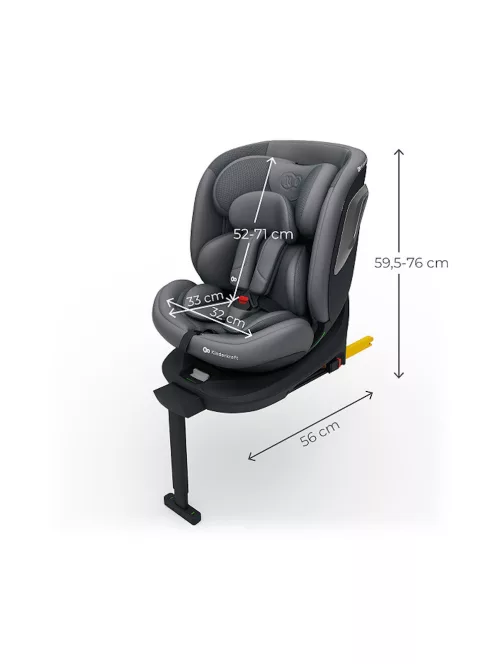 Kinderkraft gyerekülés I-360 Plus 2 i-Size Isofix 40-150cm szürke