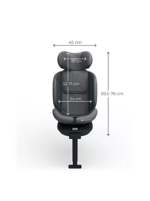 Kinderkraft gyerekülés I-360 Plus 2 i-Size Isofix 40-150cm szürke