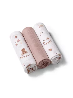 BabyOno Textilpelenka színes 3db bambusz - barna 397/15