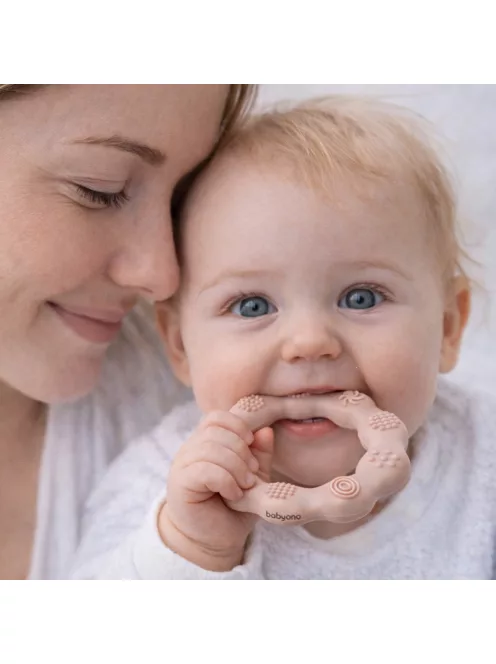 BabyOno Rágóka RING szilikon gyűrű - bézs 825/04