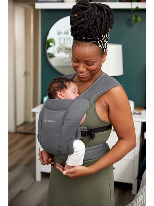 Ergobaby Embrace Hordozó Soft Air Mesh: Washed Black / Mosott fekete