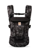 Ergobaby Adapt Soft Flex Mesh Hordozó: Onyx Blooms / Fekete szürke mintás