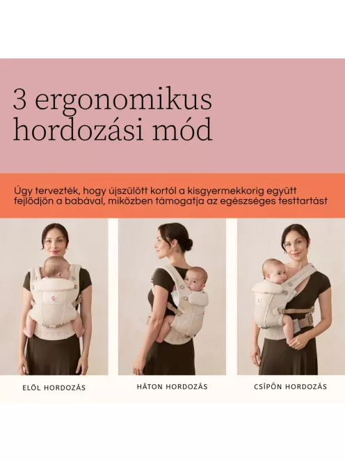 Ergobaby Adapt Soft Flex Mesh Hordozó: Natural Beige / Bézs