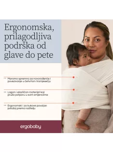   Ergobaby Aura Sustainable Knit Hordozókendő: Twilight Navy / Kék