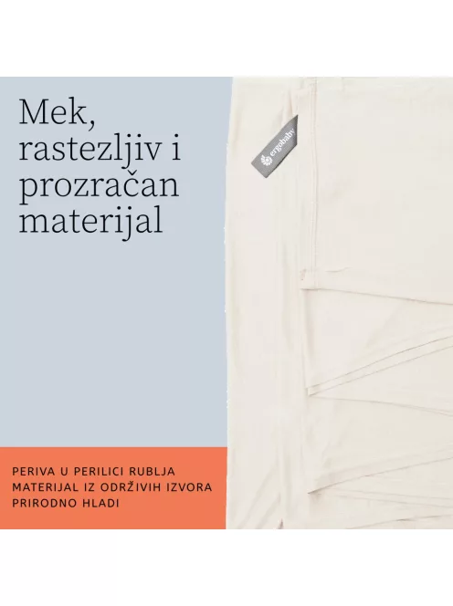 Ergobaby Aura Sustainable Mesh Hordozókendő: Soft Grey / Szürke