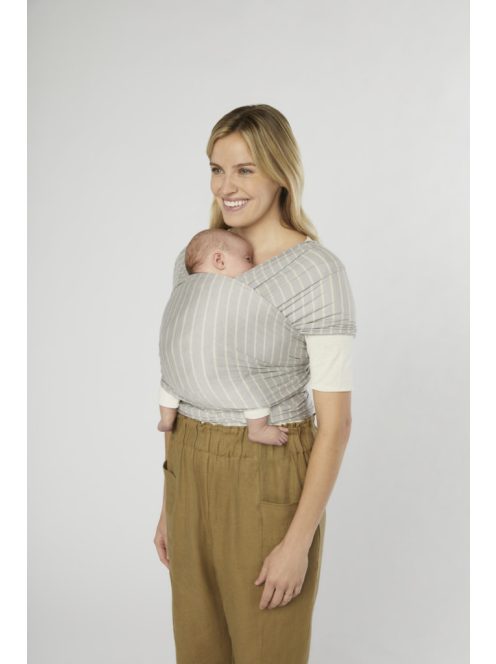 Ergobaby Aura Sustainable Knit Hordozókendő: Grey Stripes / Szürke csíkos
