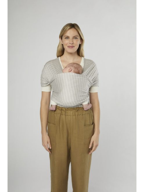 Ergobaby Aura Sustainable Knit Hordozókendő: Grey Stripes / Szürke csíkos